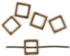 5 15x5mm Antique Copper Square Frames